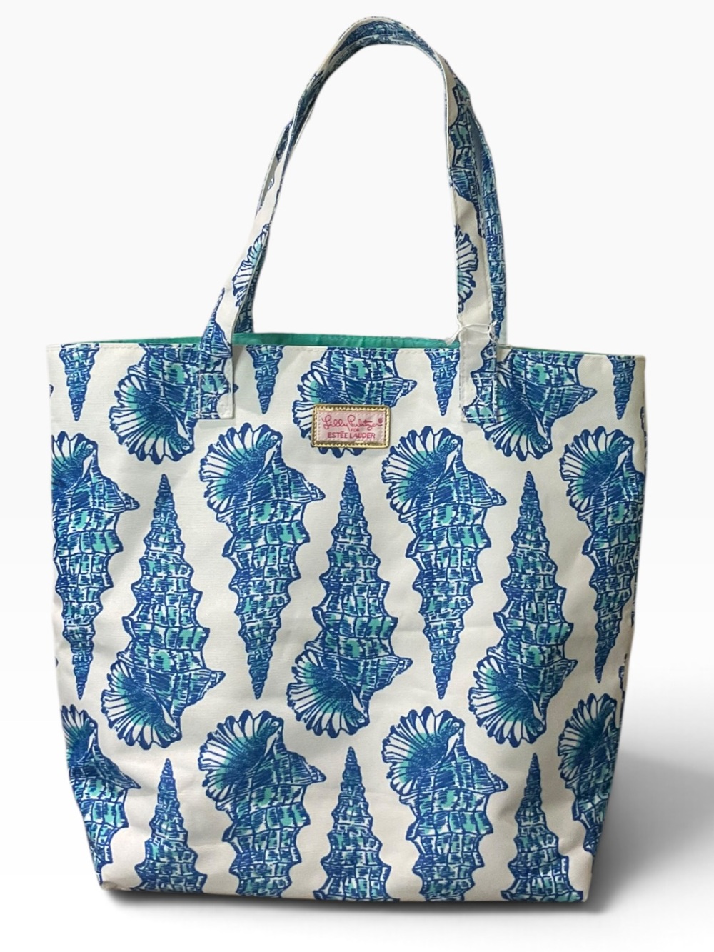 Lilly Pulitzer Blue & Teal Shell-Print Canvas Tote